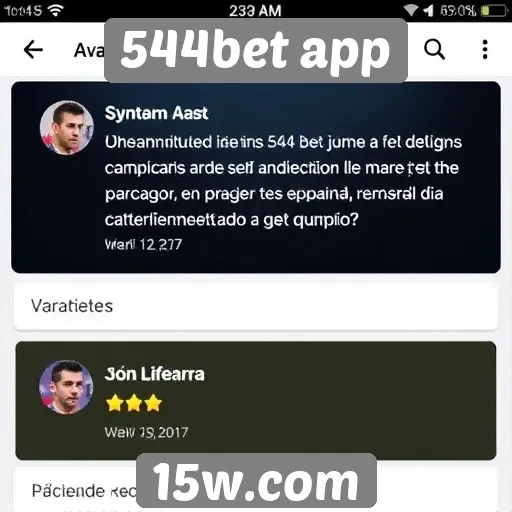 Avaliações de usuários sobre o 544bet app